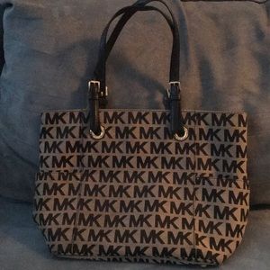 Michael Kors black logo tote bag